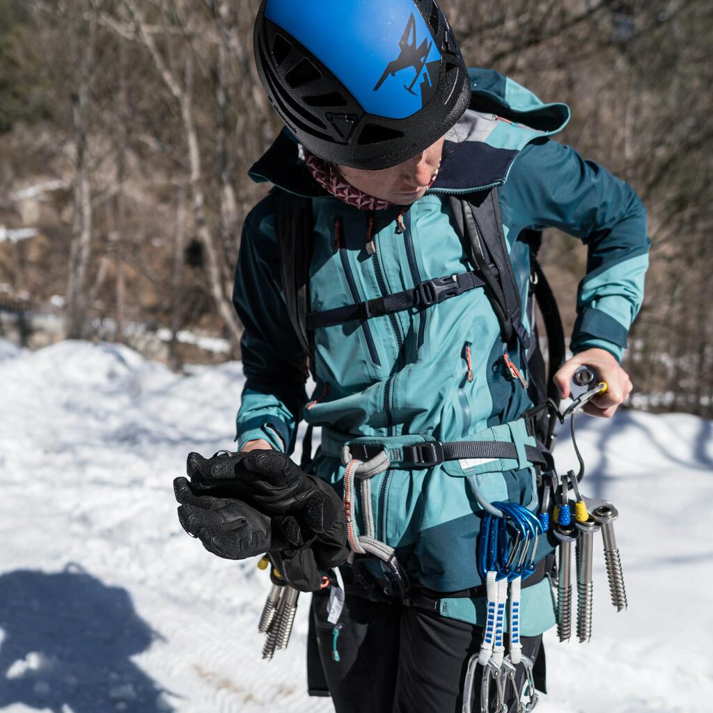 מעיל הרים עמיד במים לנשים דגם EVO MOUNTAINEERING - כחול