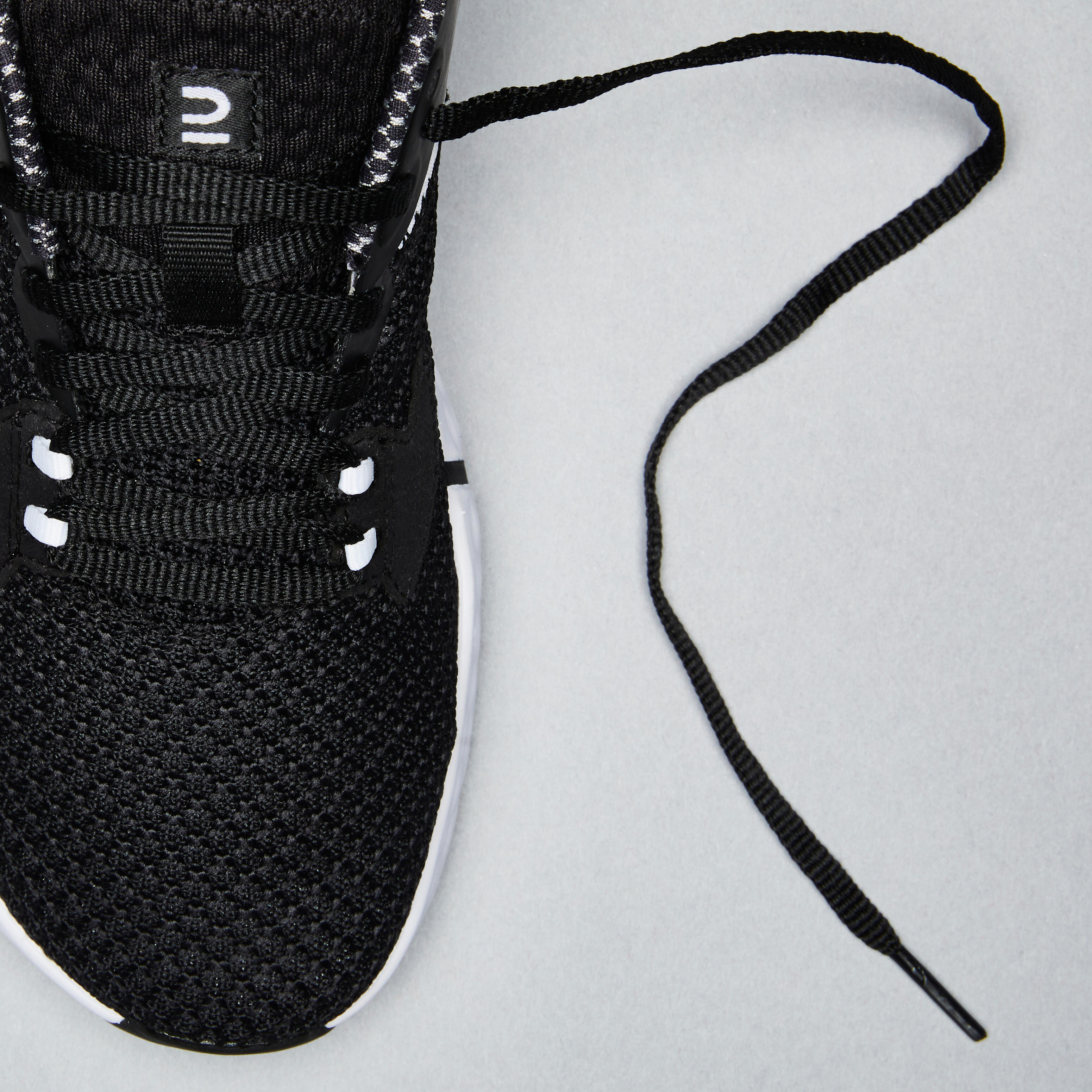 Women's Mixed Upper Gym Shoes FSH 520 Black black, black, Snow white Domyos Decathlon