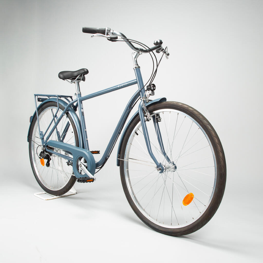 Pilsētas velosipēds ar augsto rāmi “Elops 120”, zils