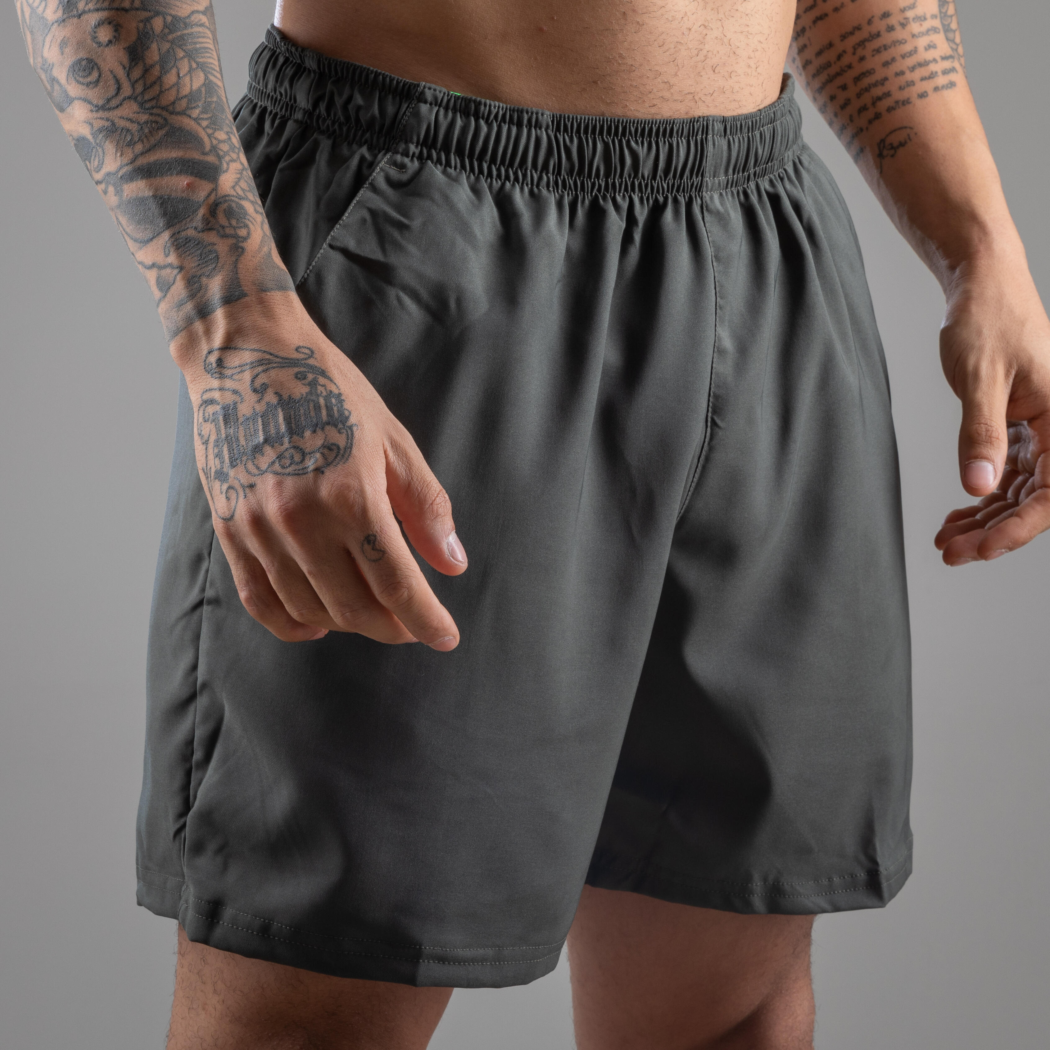 Men Gym Shorts, Stretchable, Quick Dry and Lightweight FST 100 - Urban Green