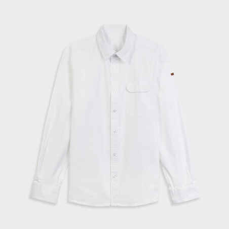 Men's Sailing Long Sleeve Shirt 100 - White