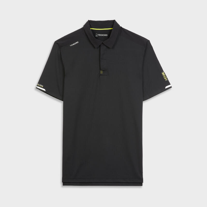 Poloshirt kurzarm Segeln Race 500 Herren schwarz