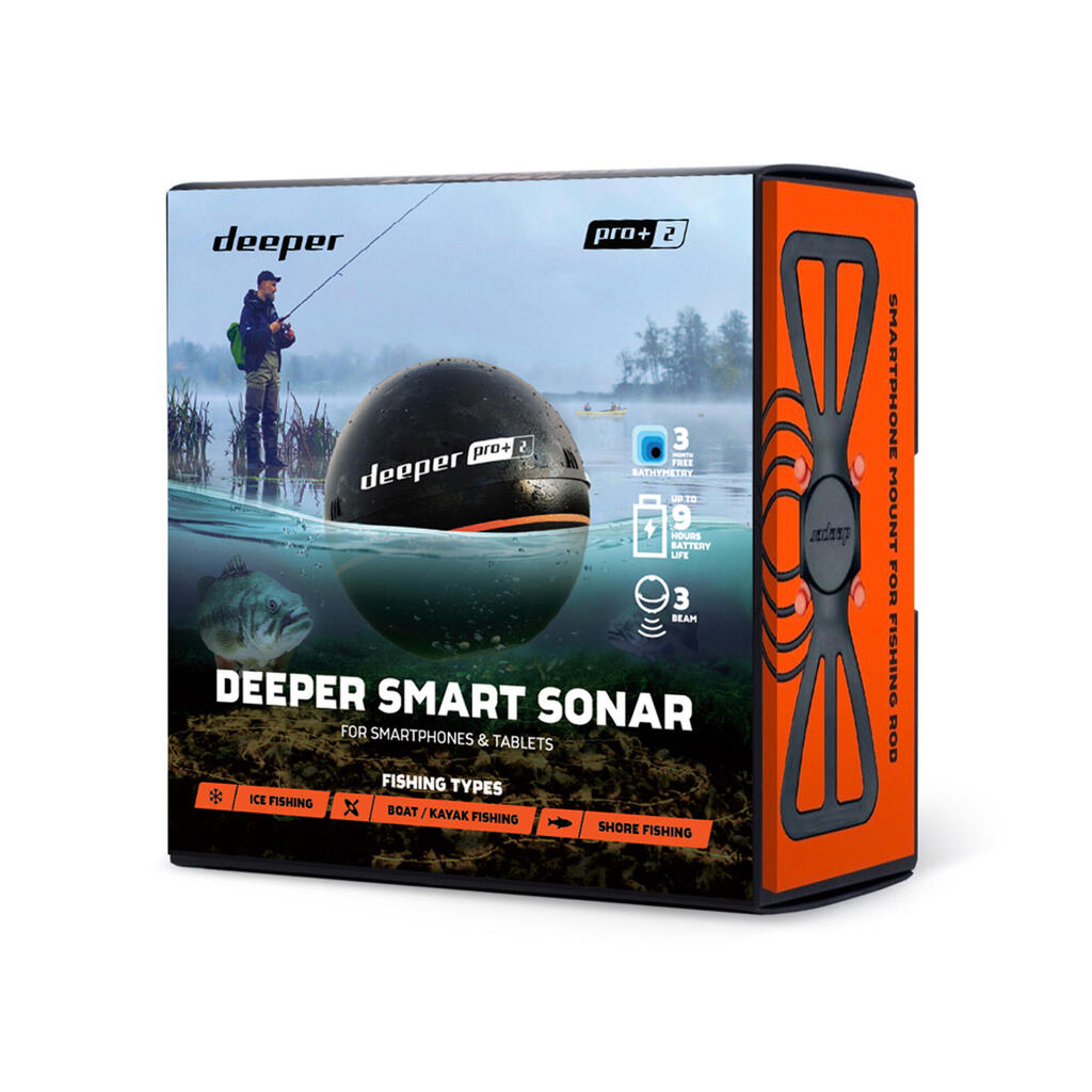 DEEPER PRO PLUS 2 FISH FINDER + SMARTPHONE SUPPORT