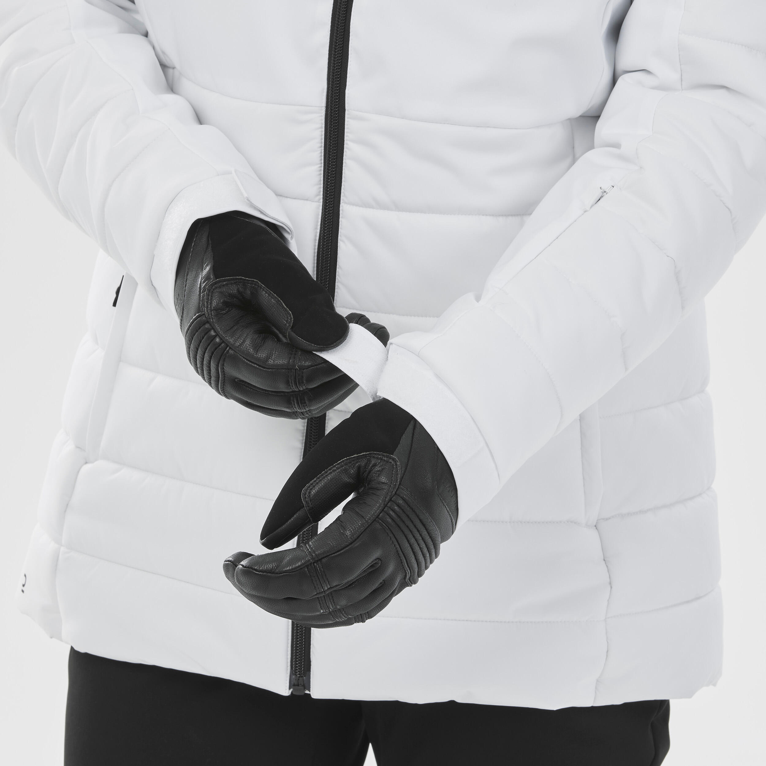 Women's Mid-Length Warm Ski Jacket 100 - White 8/13