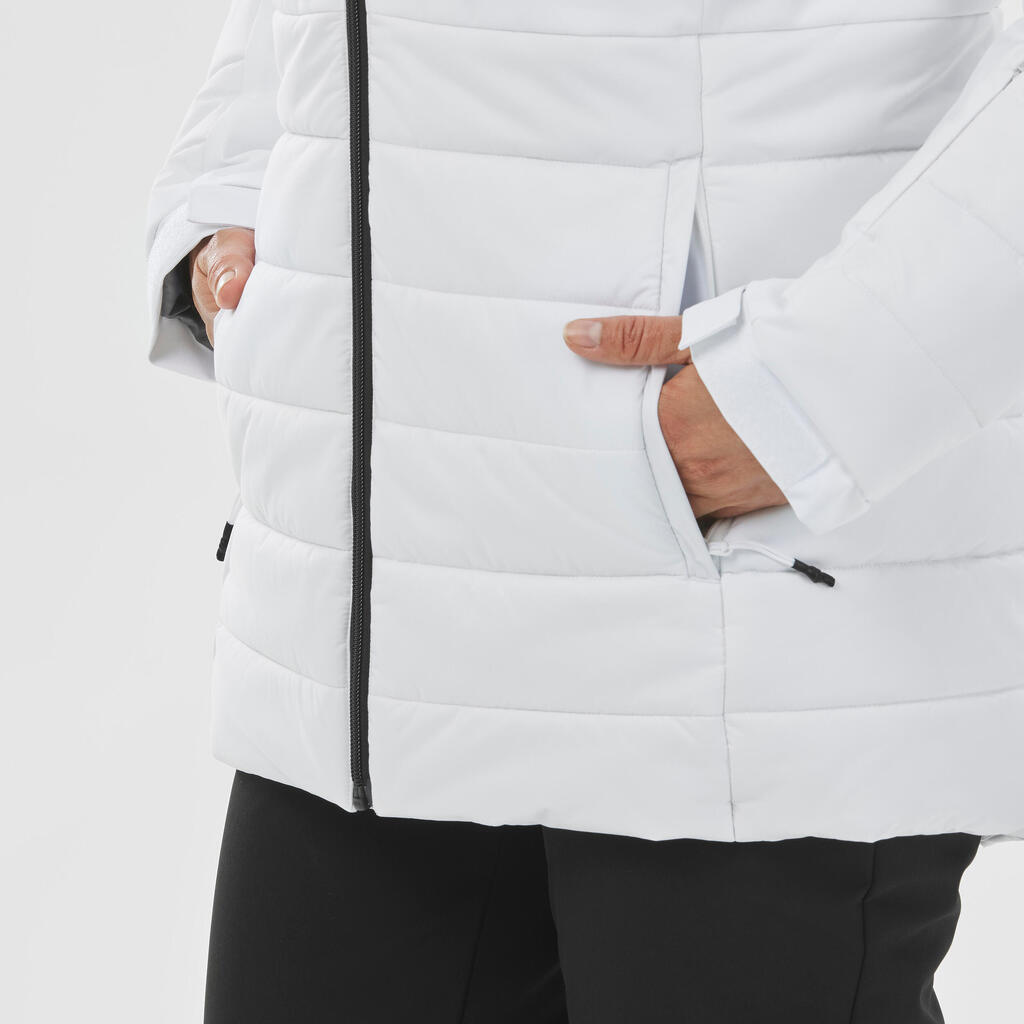 Teget ženska jakna za skijanje 100 WARM