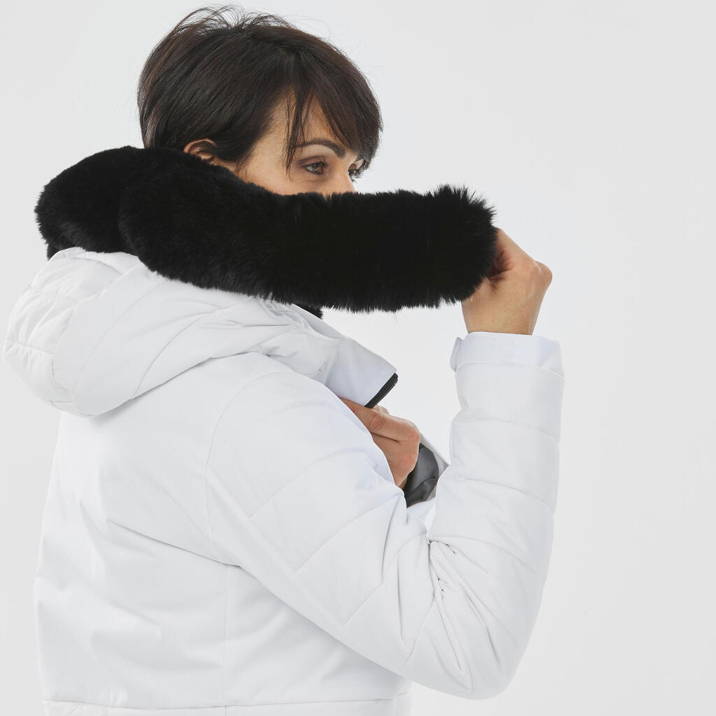 Teget ženska jakna za skijanje 100 WARM