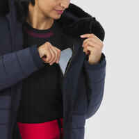 Women’s Mid-Length Warm Ski Jacket 100 - Navy