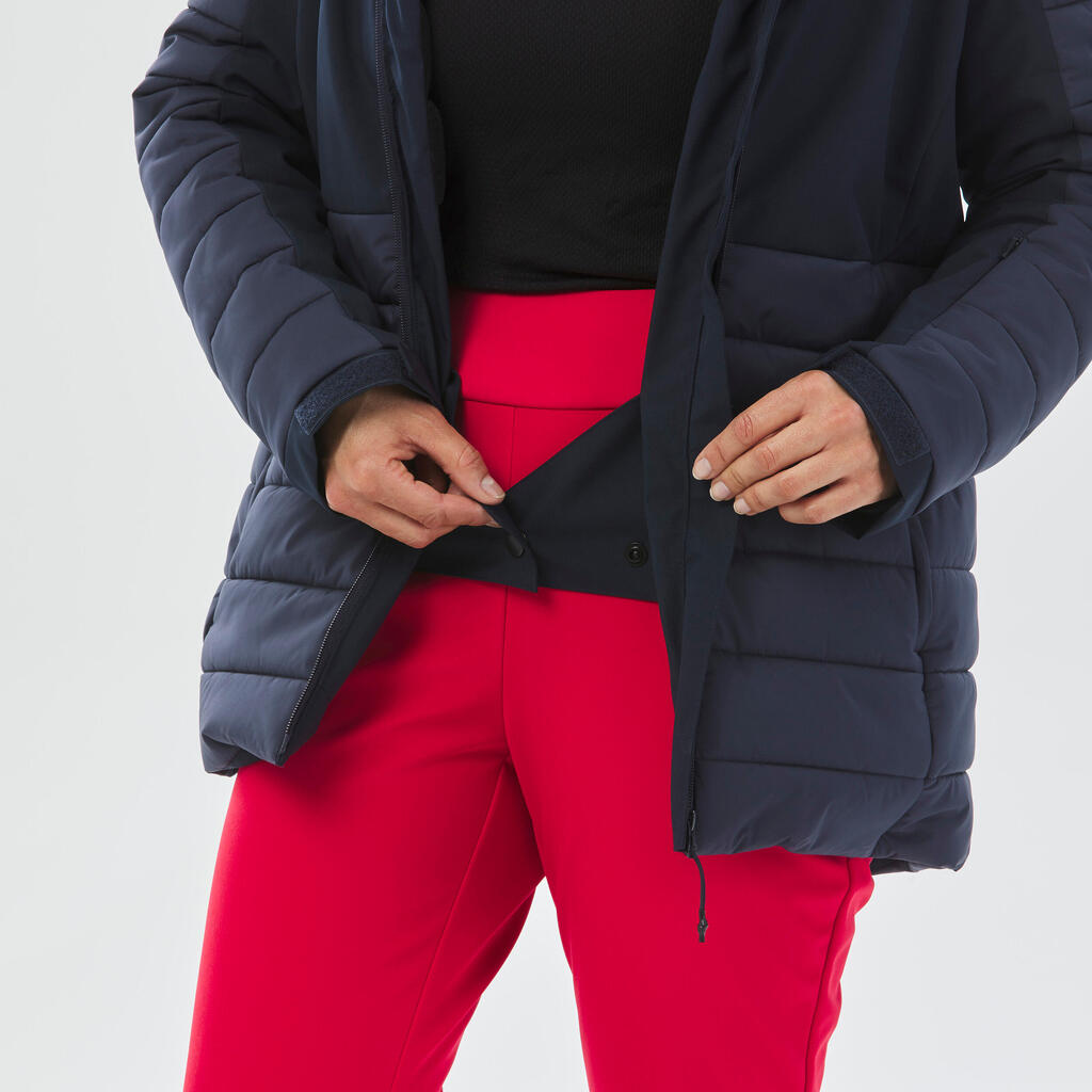 Skijacke Damen warm mittlere Länge - 100 grün 