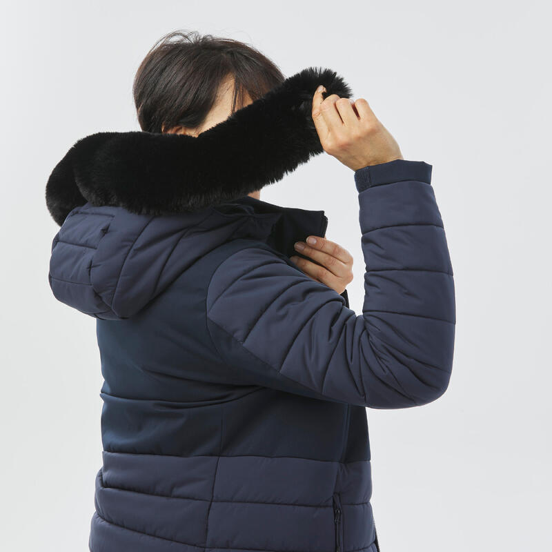 Kadın Kayak/Snowboard Montu - Lacivert - 100 Warm