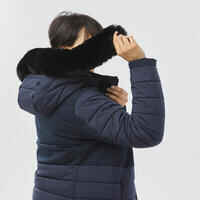 Women’s Mid-Length Warm Ski Jacket 100 - Navy