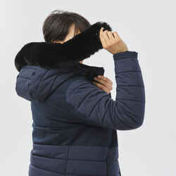 Women’s Mid-Length Warm Ski Jacket 100 - Navy Blue