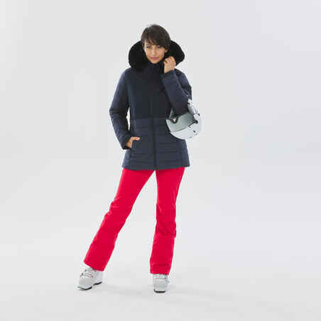 Chaqueta de esquí y nieve impermeable semi-larga Mujer Wedze 100