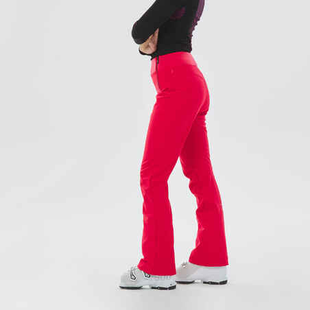 Women's Ski Trousers 500 Slim - Red