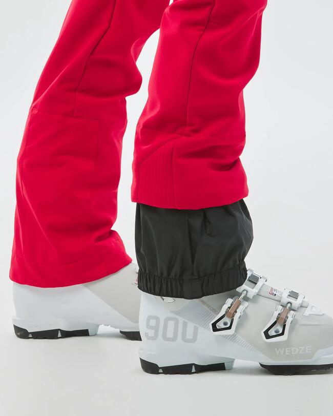 Women's Ski Trousers 500 Slim - Red WEDZE