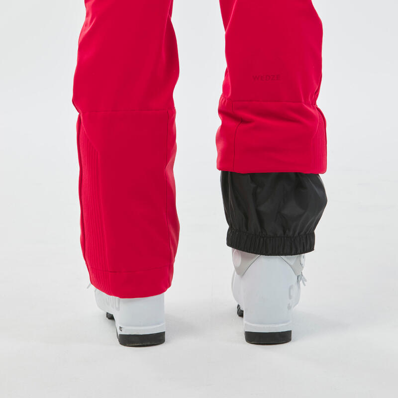 Pantalon de ski slim femme - 500 - rouge