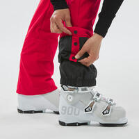 Crvene ženske pantalone za skijanje 500