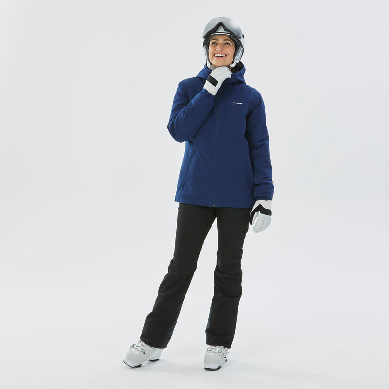 Chaqueta de esquí y nieve impermeable semi-larga Mujer Wedze 100