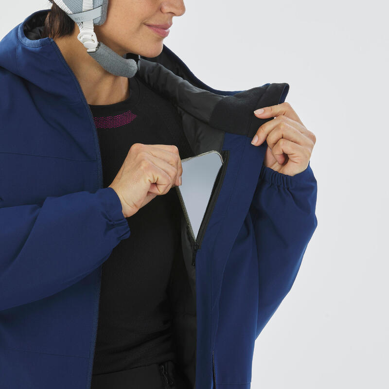 Chaqueta de esquí y nieve impermeable Mujer Wedze Ski-P JKT100 azul