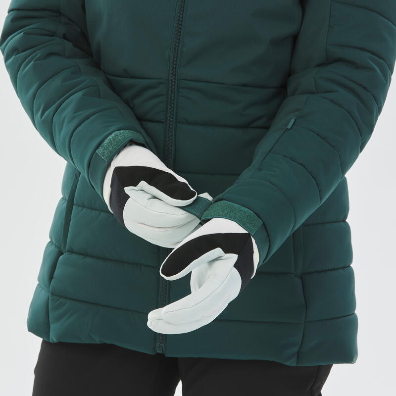 Chaqueta de esquí y nieve impermeable semi-larga Mujer Wedze 100