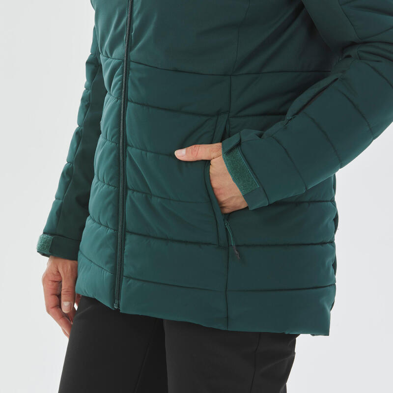 Chaqueta de esquí y nieve impermeable semi-larga Mujer Wedze 100