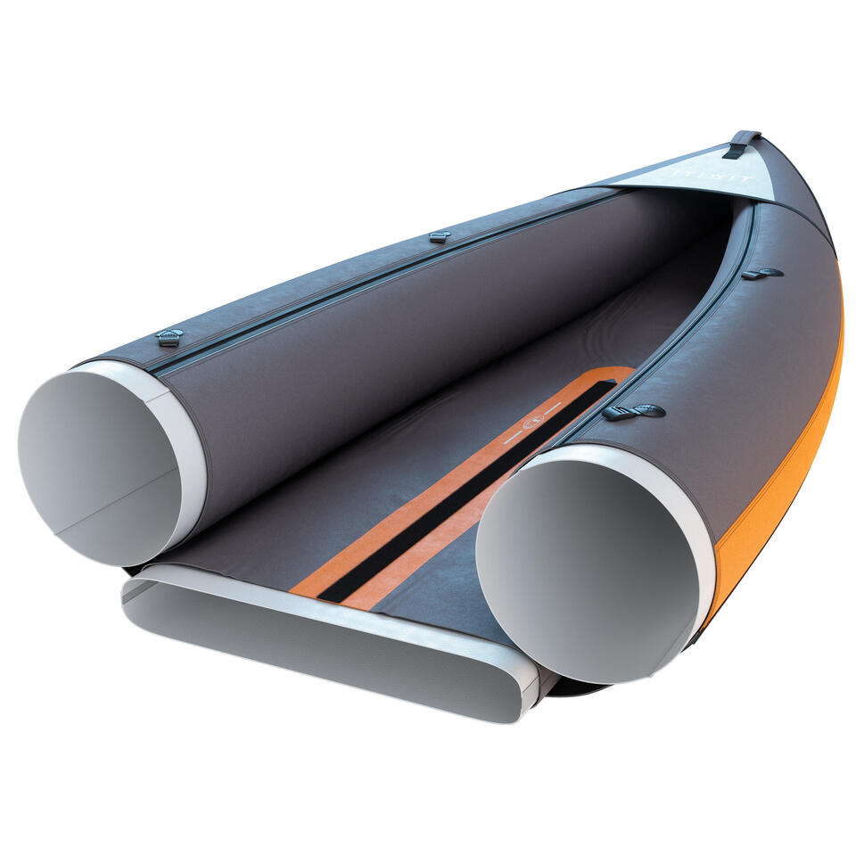 CANOE KAYAK GONFLABLE DE RANDONNEE 2/3 PLACES ORANGE ITIWIT Decathlon