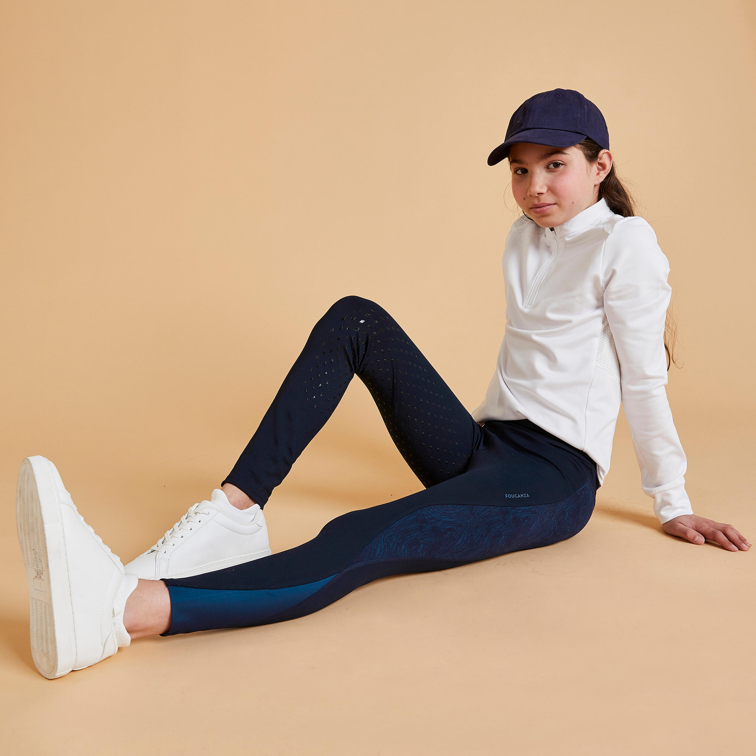 Legging Culotte D'équitation Irideon Enfant - Bleu, Taille L (grand), Neuf