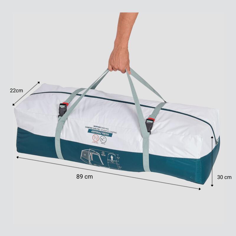 Carpa plegable habitáculo de camping 10 personas UPF50+ Arpenaz Base L Fresh