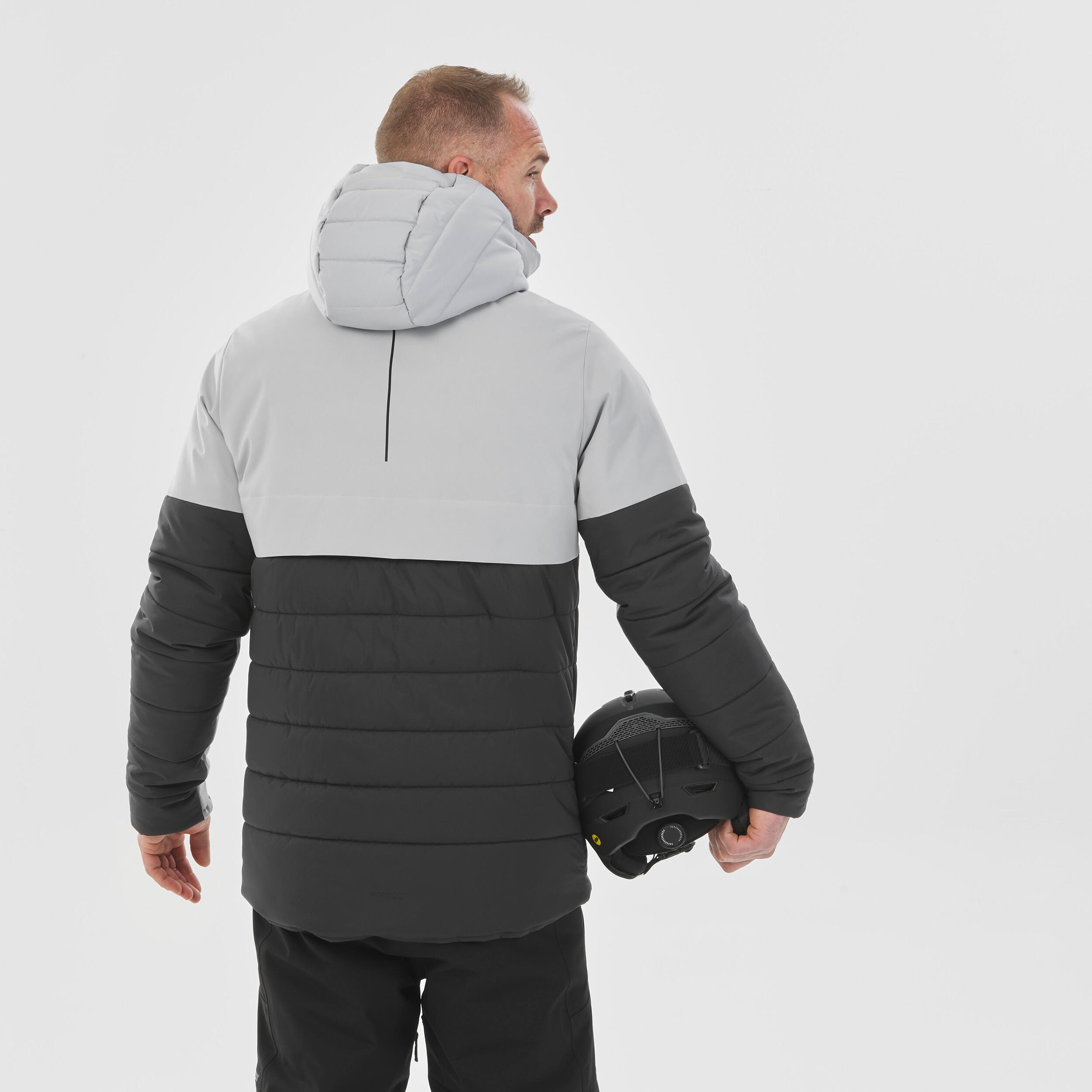 Men's Mid-Length Warm Ski Jacket 100 - Grey/Black 8/12
