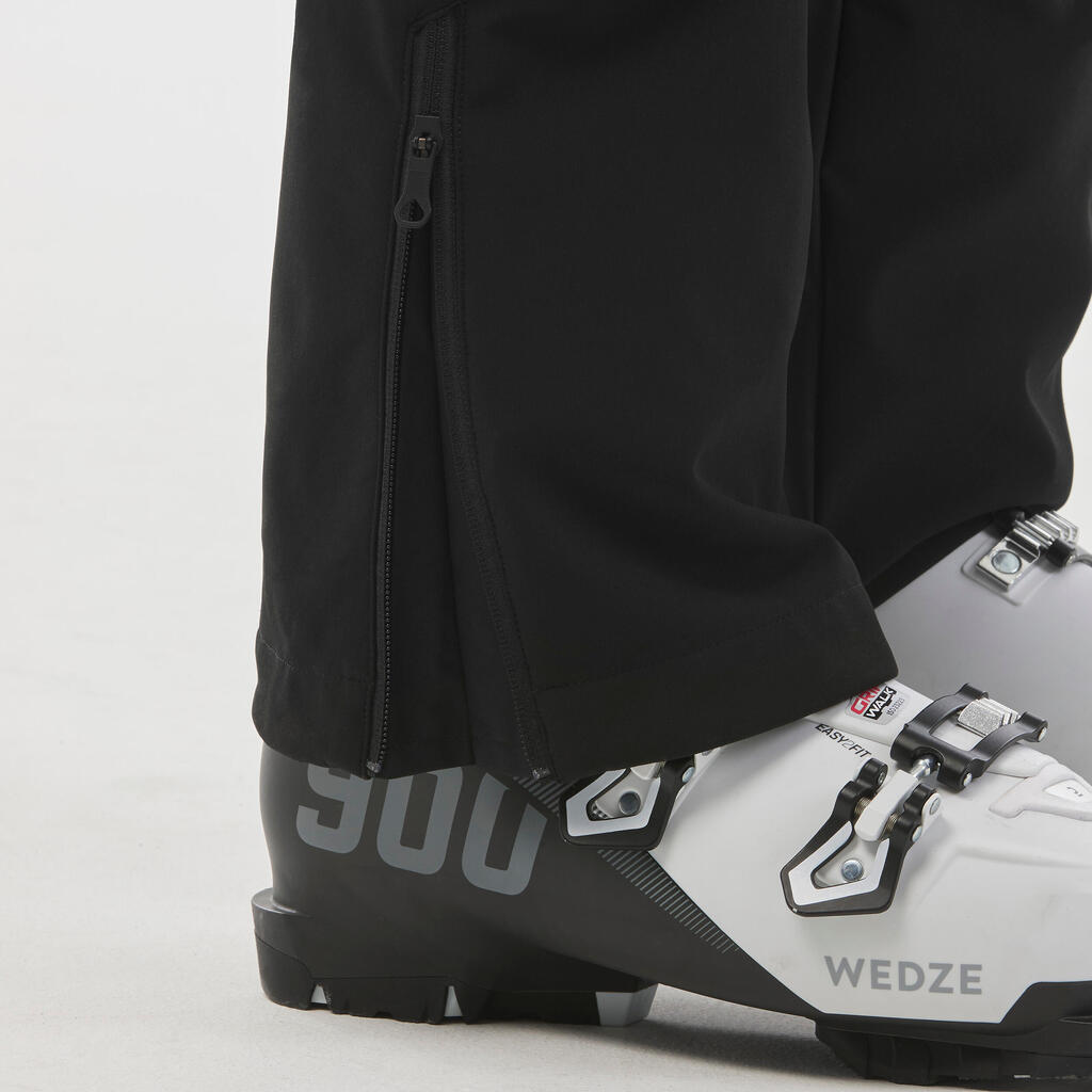 Pánske lyžiarske softshellové nohavice 500 čierne