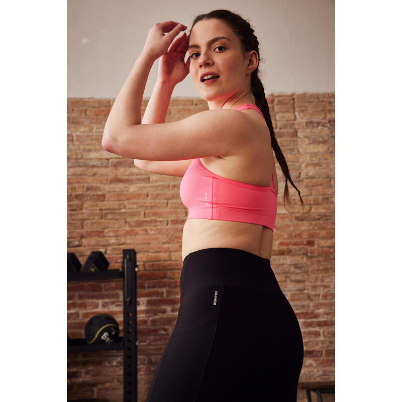 Top donna fitness 100 rosa