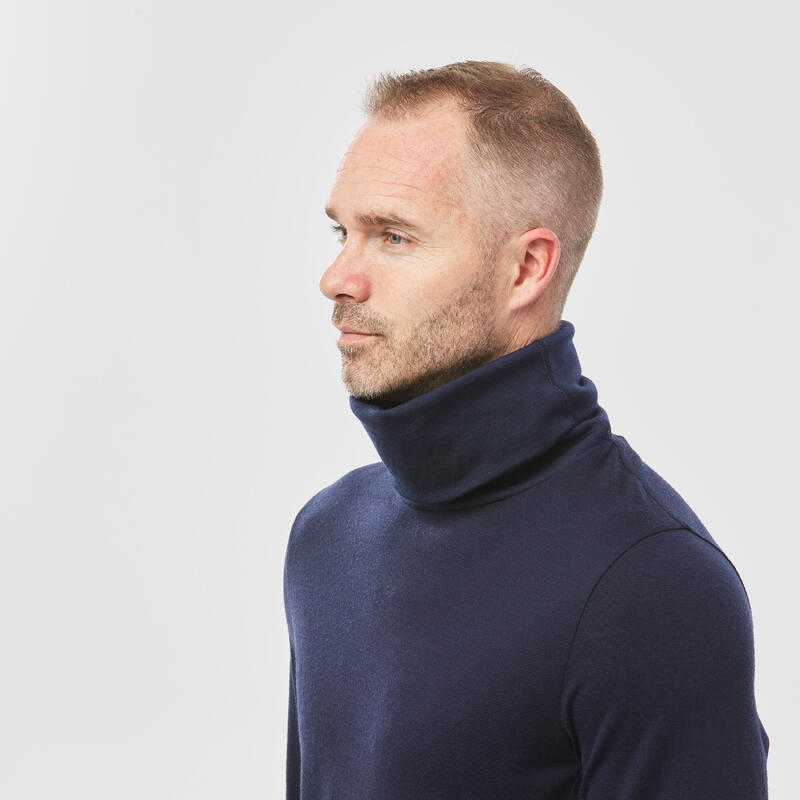 Camiseta térmica interior de esquí y nieve Hombre Wedze BL 900 Wool neck