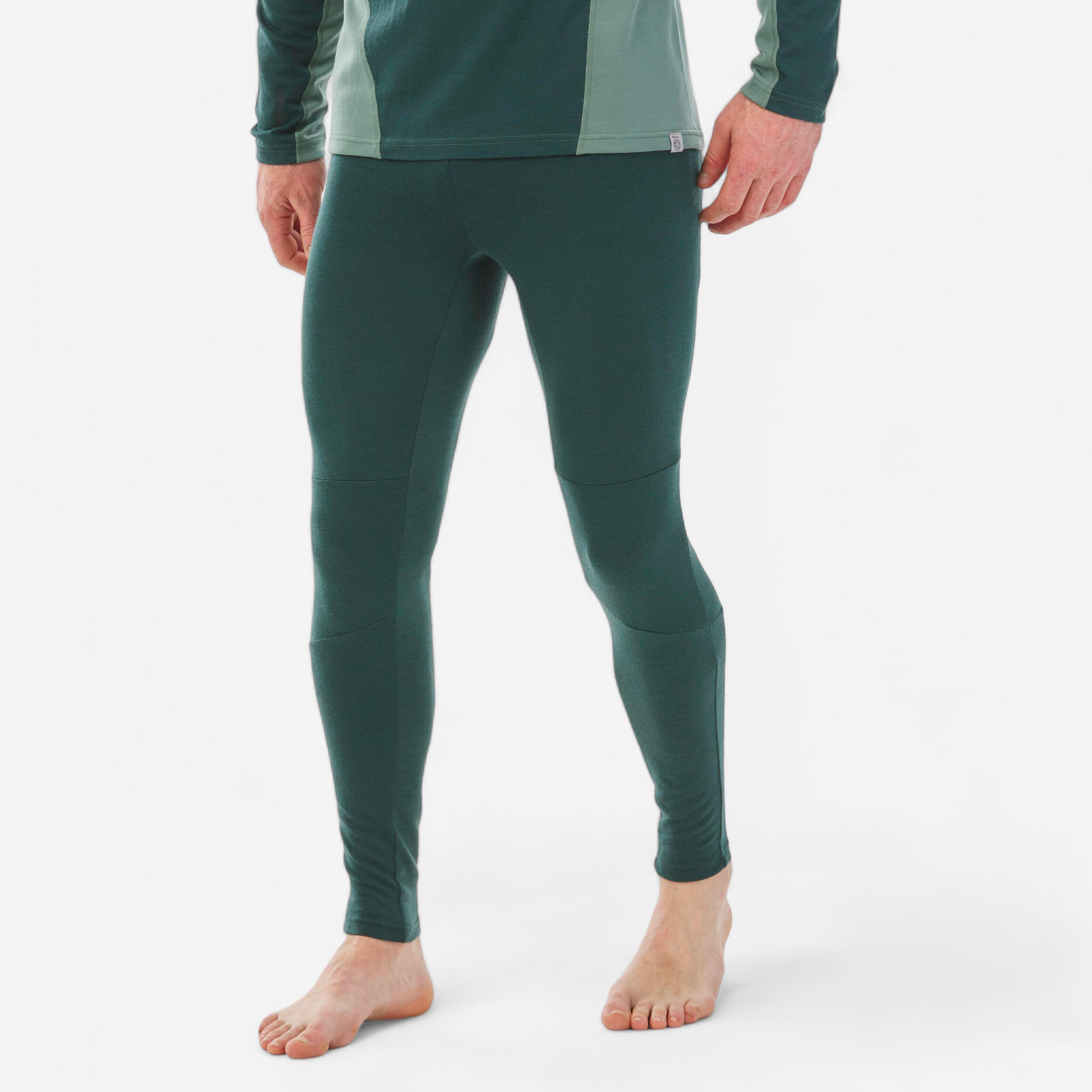 Pantalons tèrmics d'esquí llana merina home BL 900 verd avet  2/6