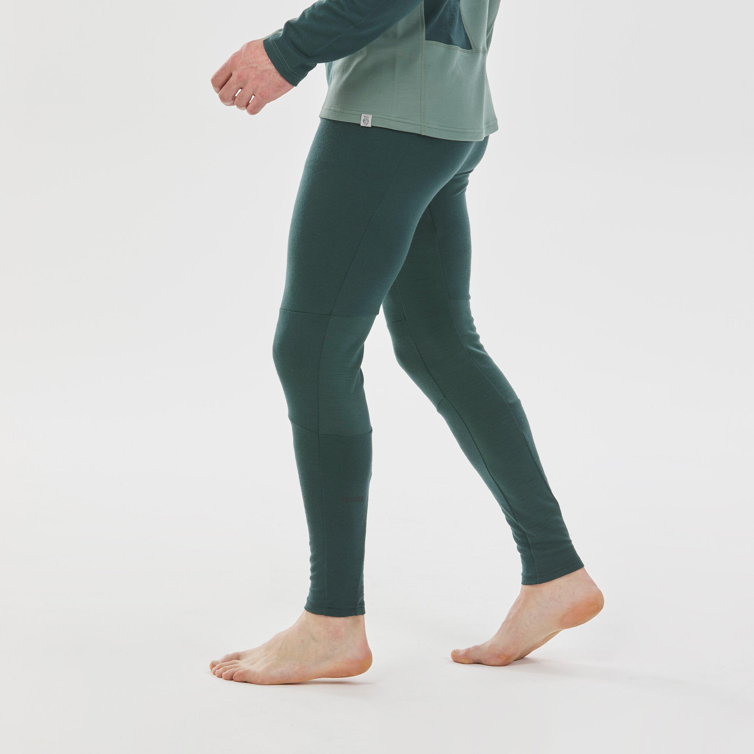 Pantalons tèrmics d'esquí llana merina home BL 900 verd avet  3/6