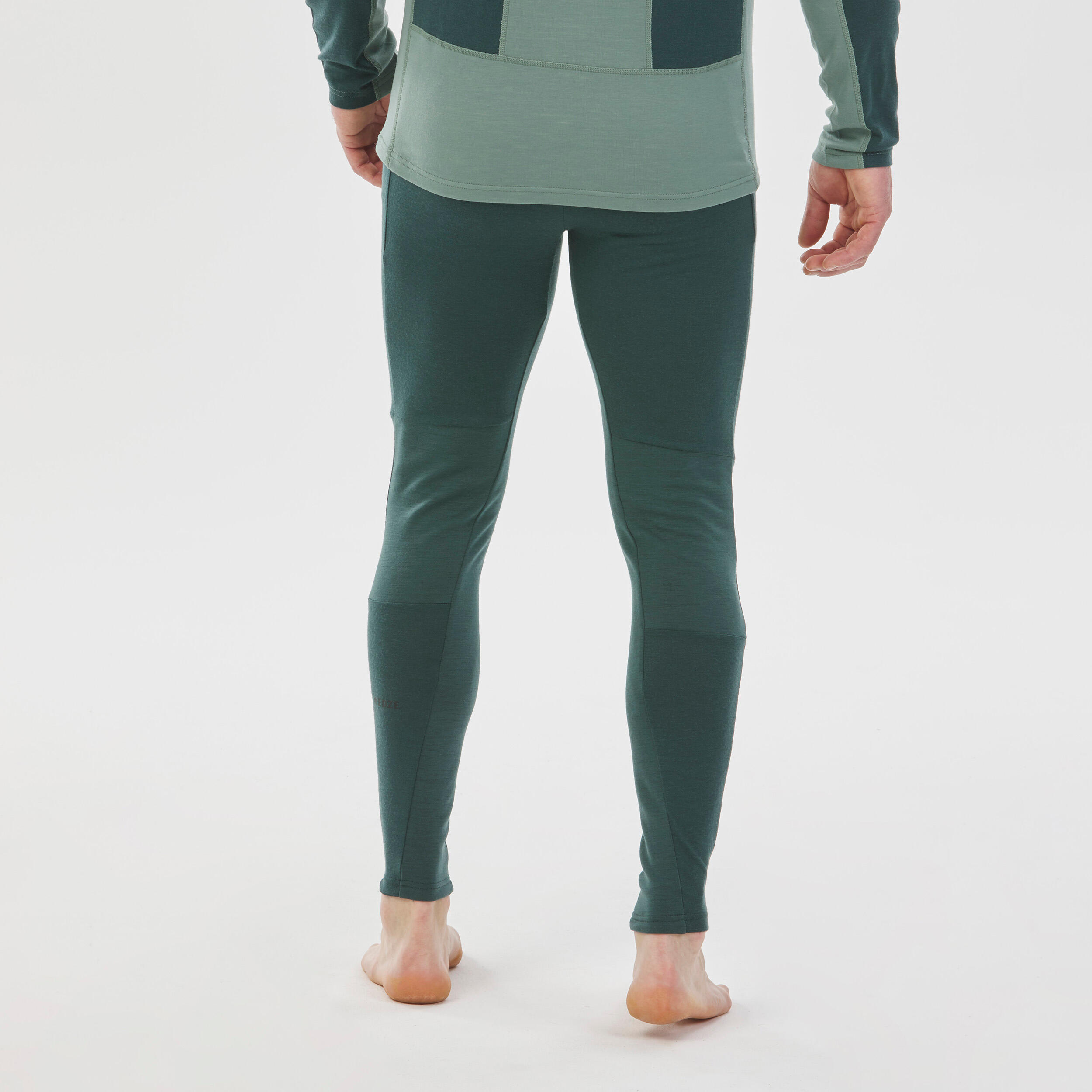 Pantalons tèrmics d'esquí llana merina home BL 900 verd avet  4/6