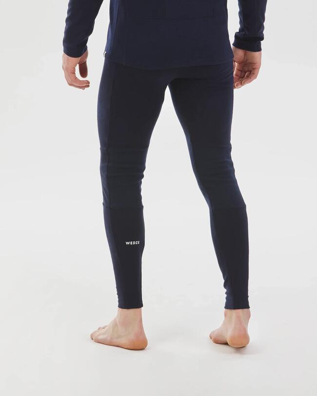 Men's merino wool ski base layer - BL 900 bottoms - Navy blue