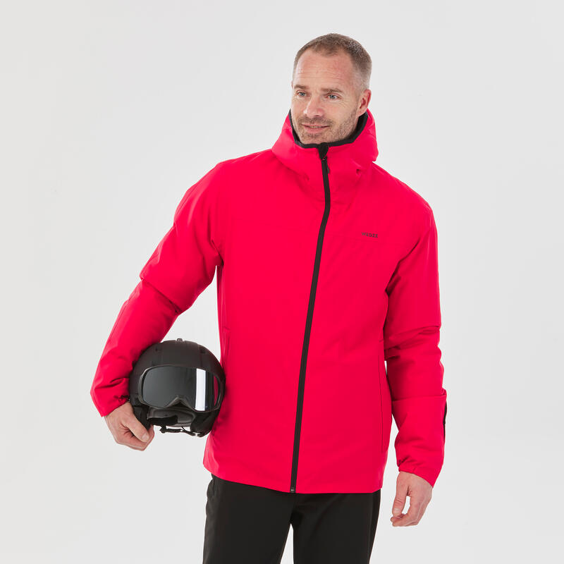 Casaco de ski Quente e impermeável homem - 100 Vermelho