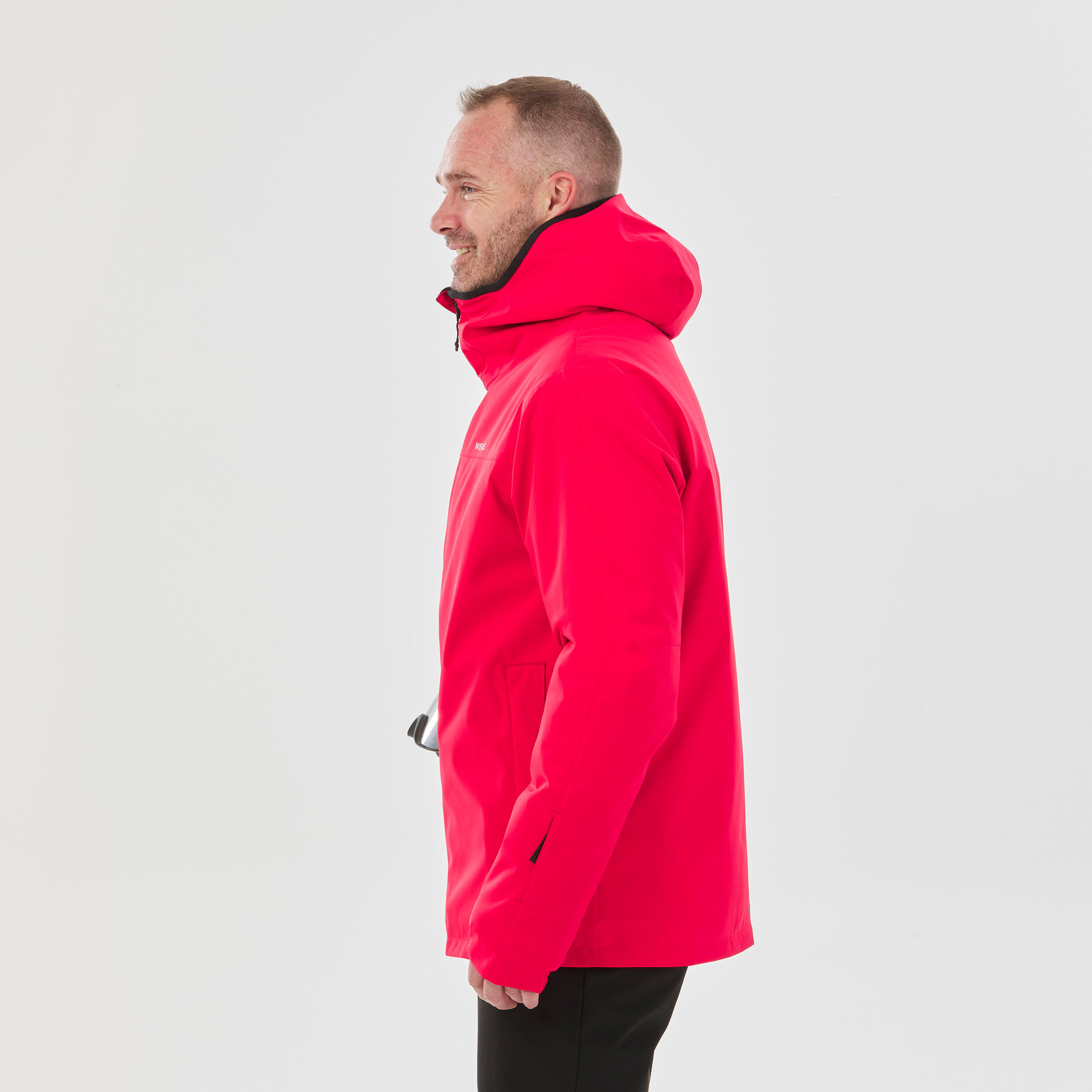 Men’s warm and waterproof ski and snowboard jacket, 100 Red 2/8