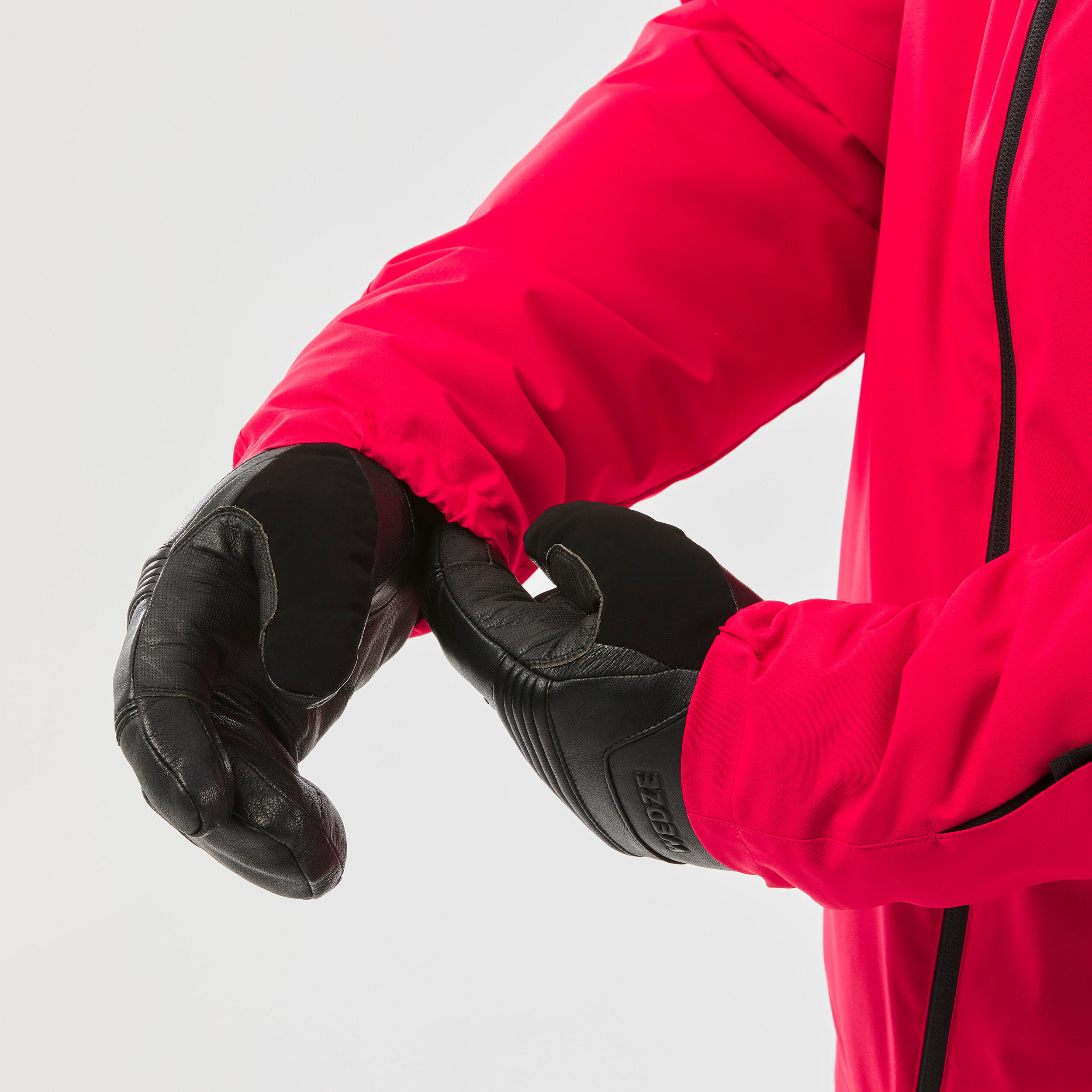 Men’s warm and waterproof ski and snowboard jacket, 100 Red 4/8