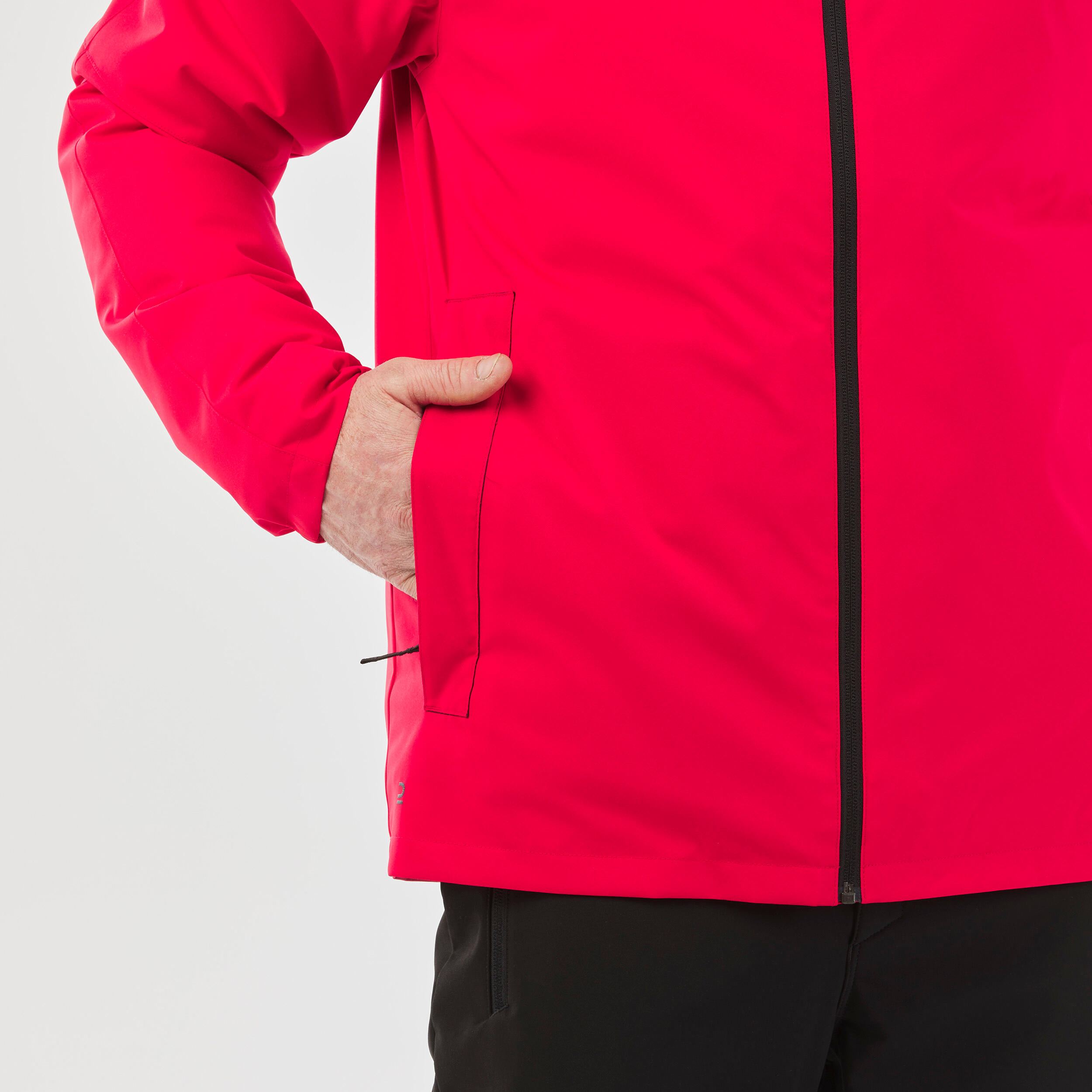 Men’s warm and waterproof ski and snowboard jacket, 100 Red 6/8