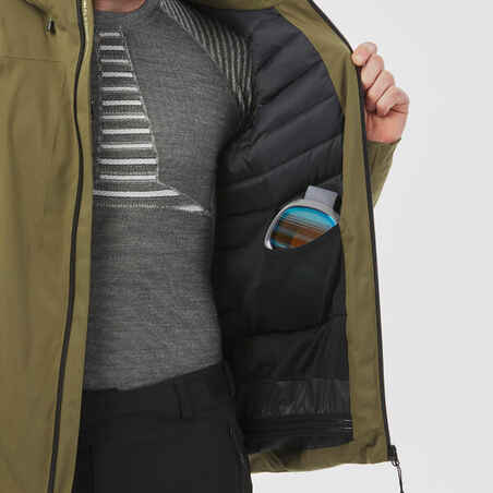 Men’s Warm Ski Jacket 500 - Khaki