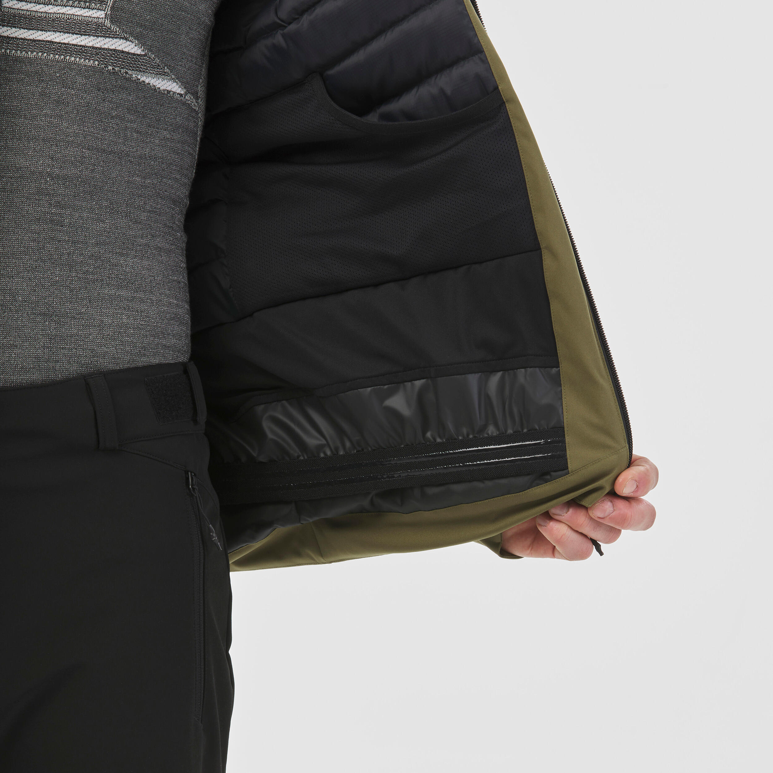 Men’s Warm Ski Jacket 500 - Khaki 14/14