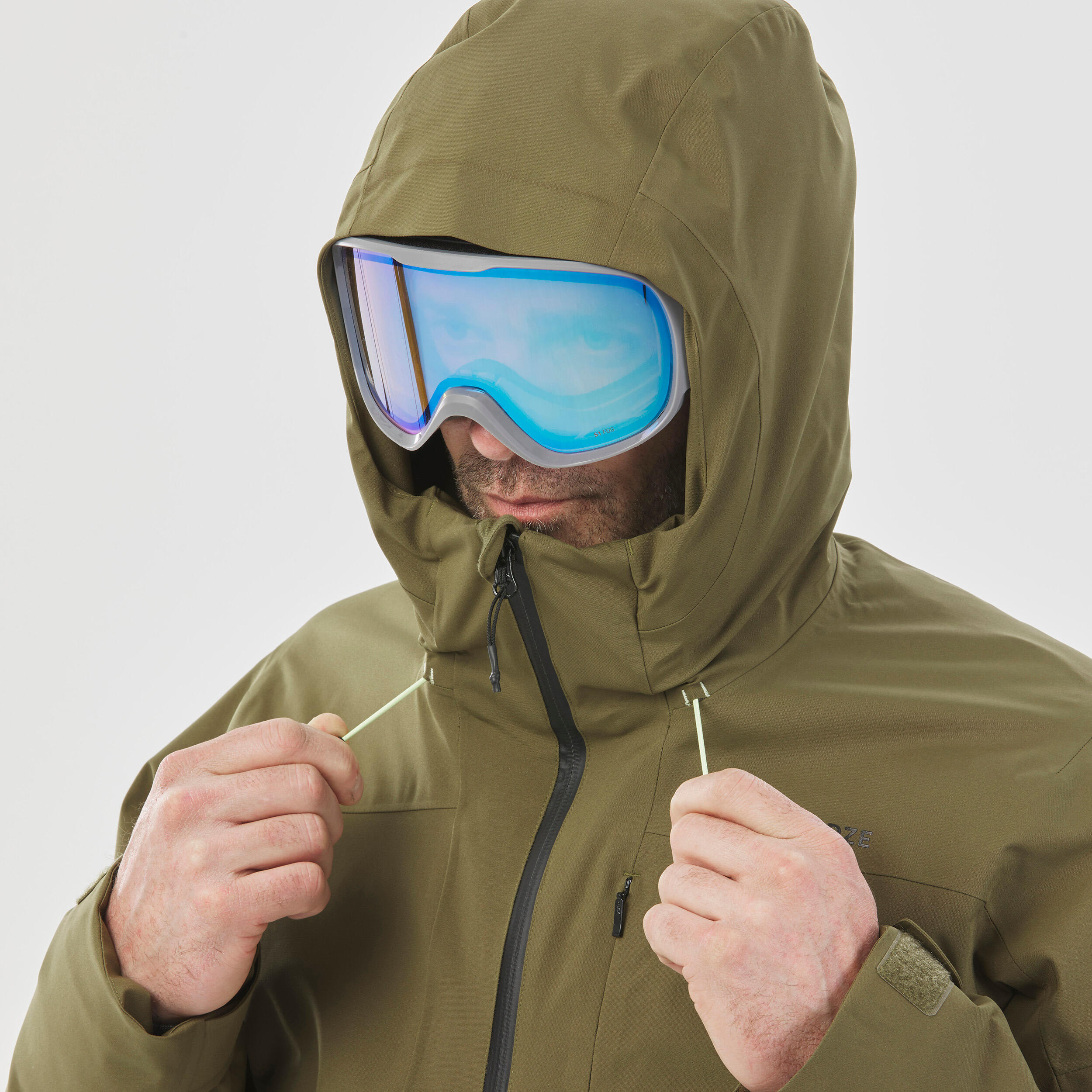 Men’s Warm Ski Jacket 500 - Khaki 10/11