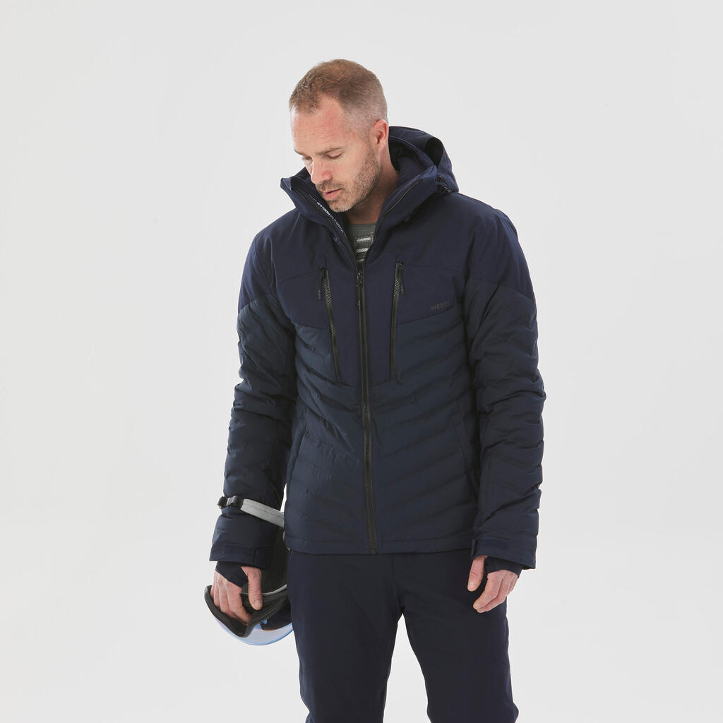 Men's Warm Down Ski Jacket - 900 Warm - Navy Blue