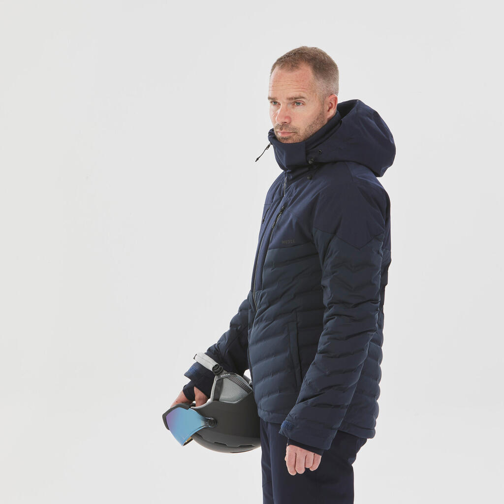 MEN’S WARM PADDED SKI JACKET 900 NAVY BLUE