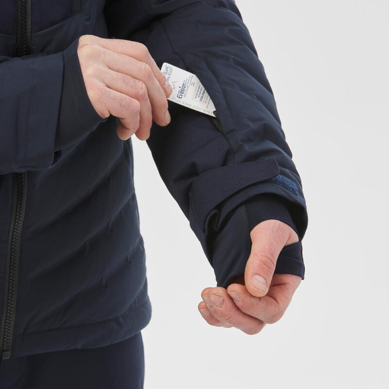 Men's Warm Down Ski Jacket 900 Warm Navy Blue WEDZE Decathlon