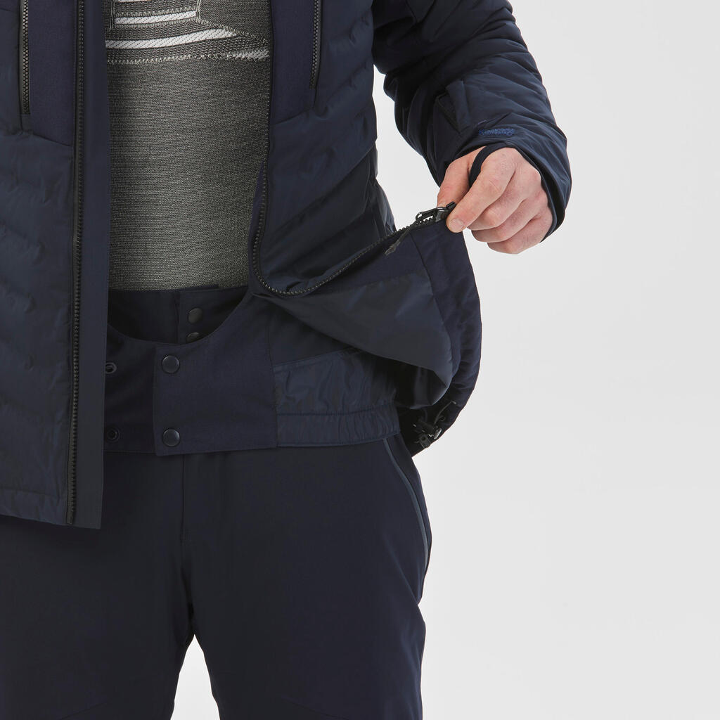 Men's Warm Down Ski Jacket - 900 Warm - Navy Blue