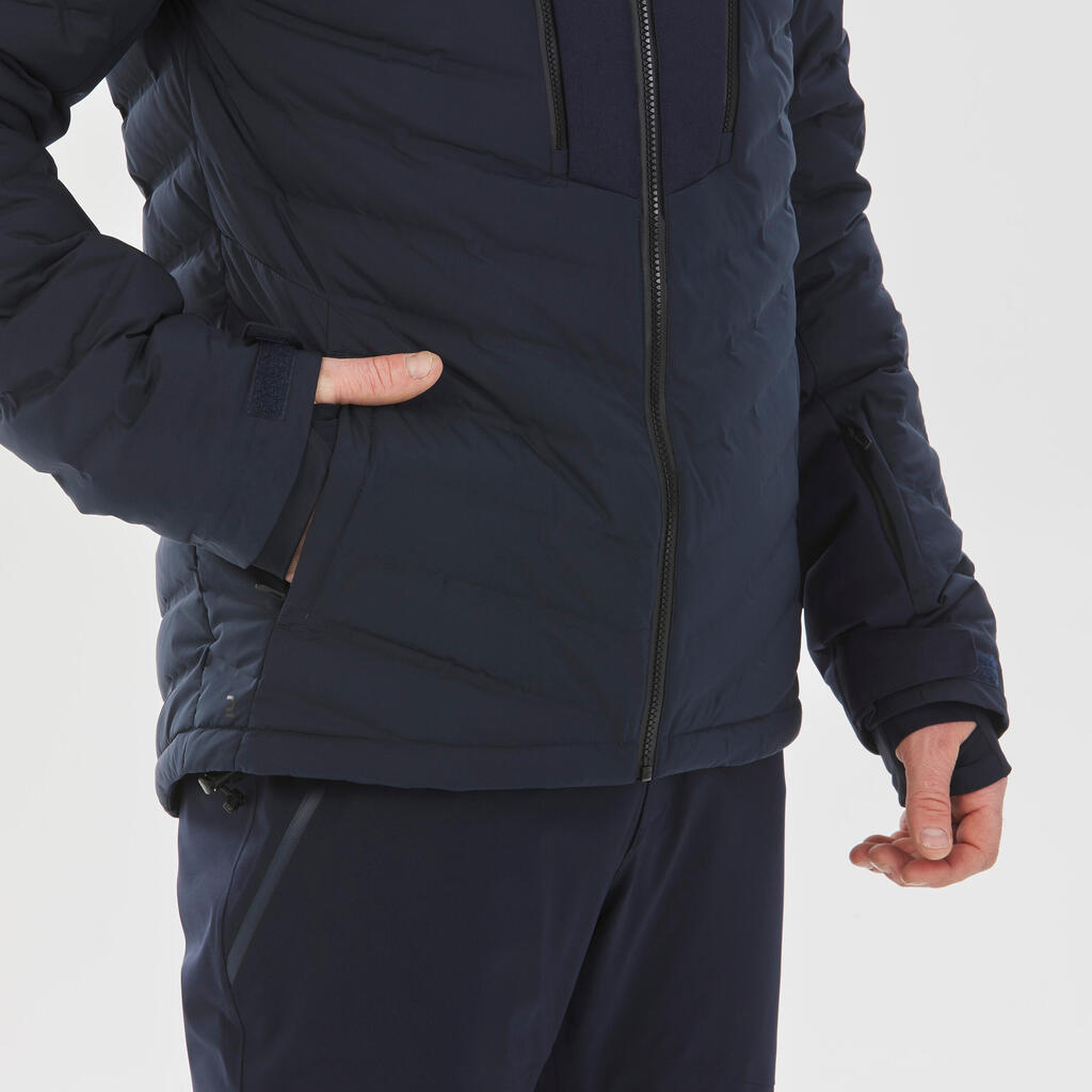 Men's Warm Down Ski Jacket - 900 Warm - Navy Blue