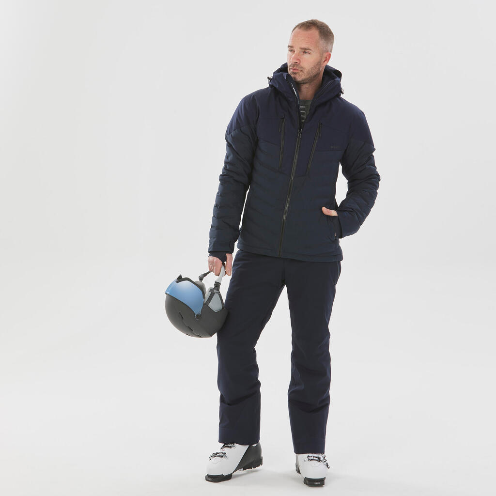 Men's Warm Down Ski Jacket - 900 Warm - Navy Blue