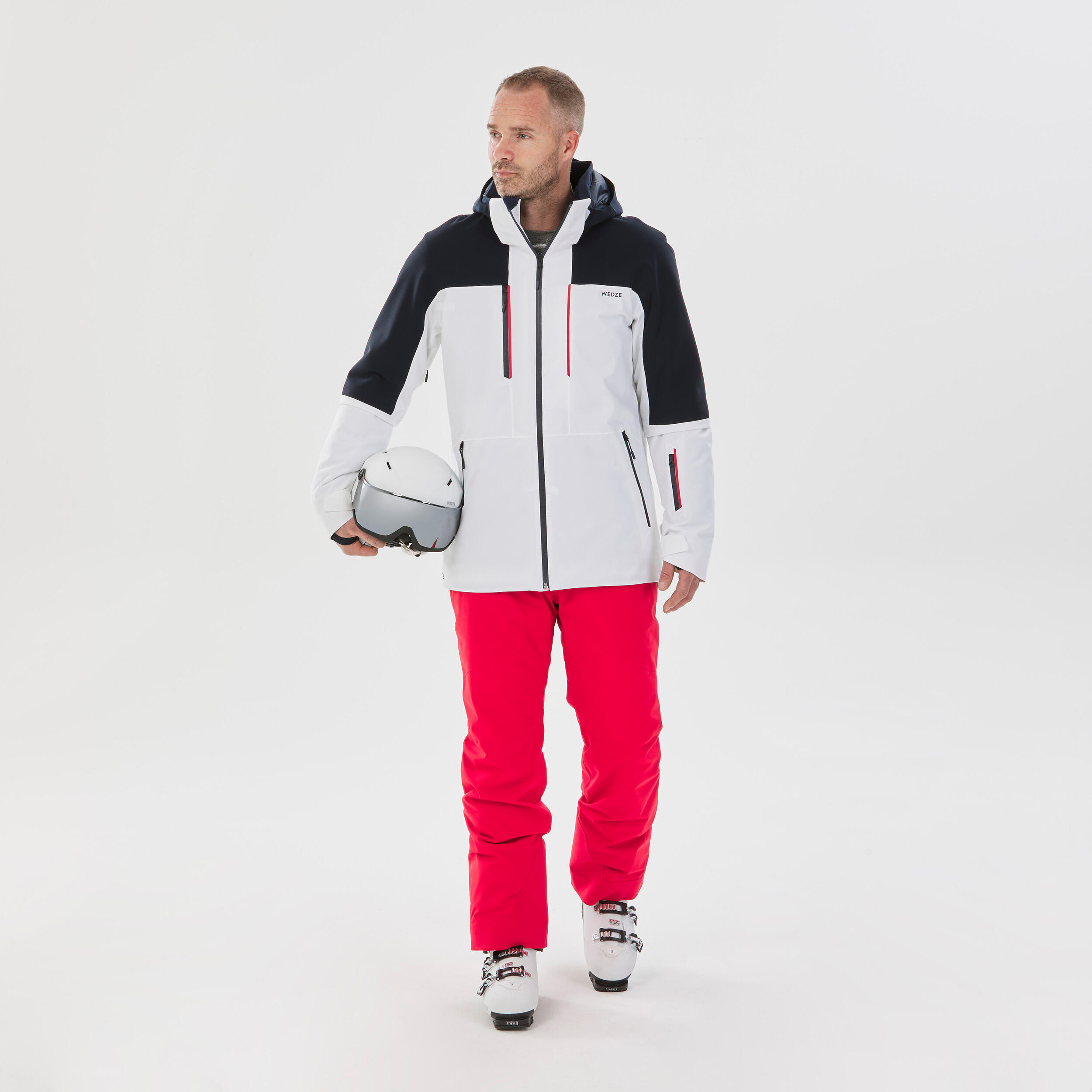 Men's Warm Ski Trousers - 580 - Red 3/11
