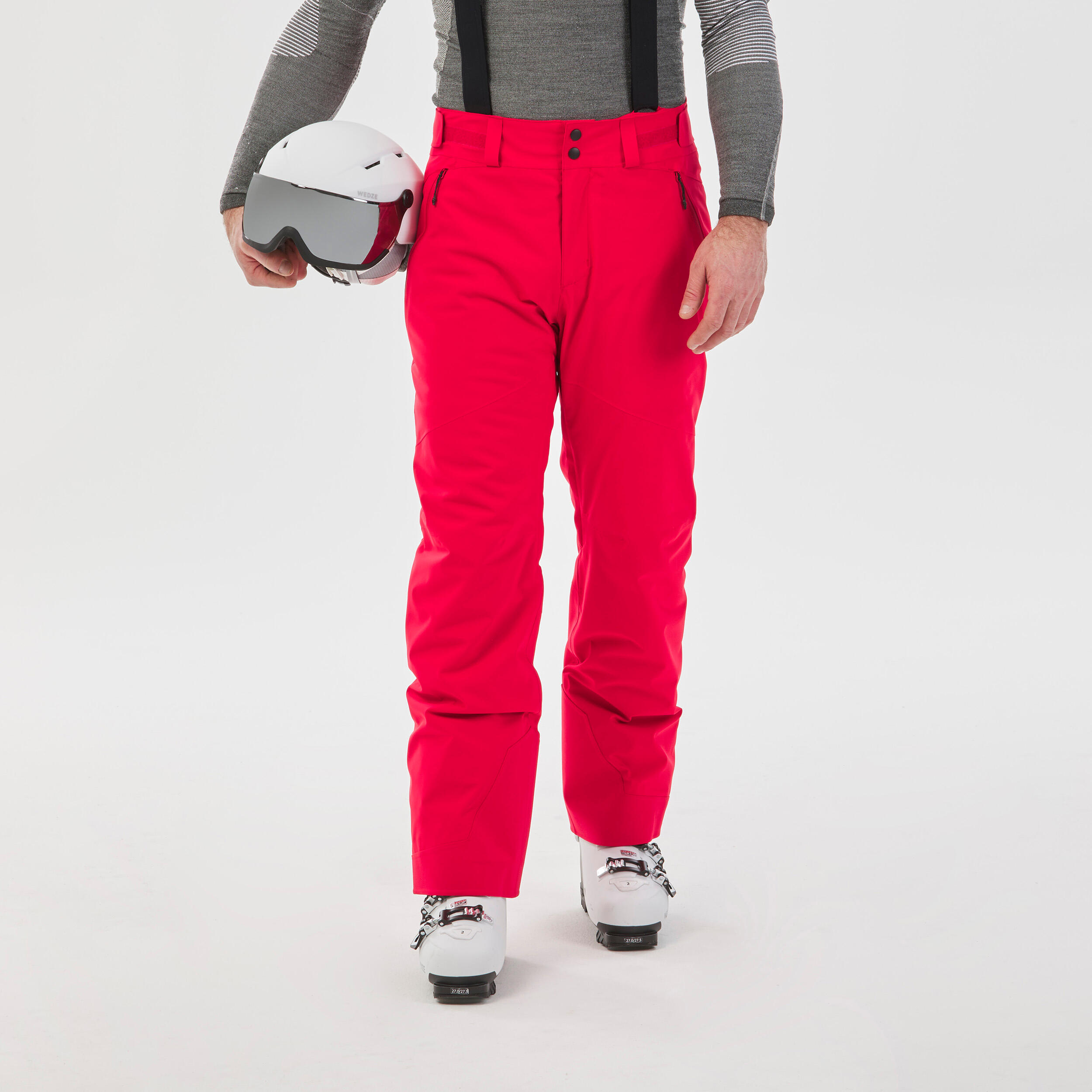 Men's Warm Ski Trousers - 580 - Red 2/11